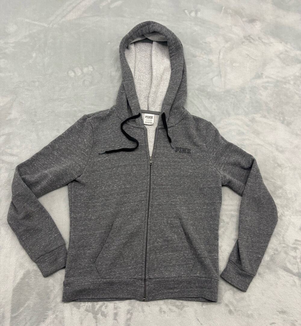 Victoria's Secret Pink Women's Gray Pullover Hoodie Sweatshirt size small